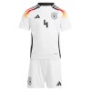 Conjunto (Camiseta+Pantalón Corto) Alemania Tah 4 Primera Equipación Euro 2024 - Niño